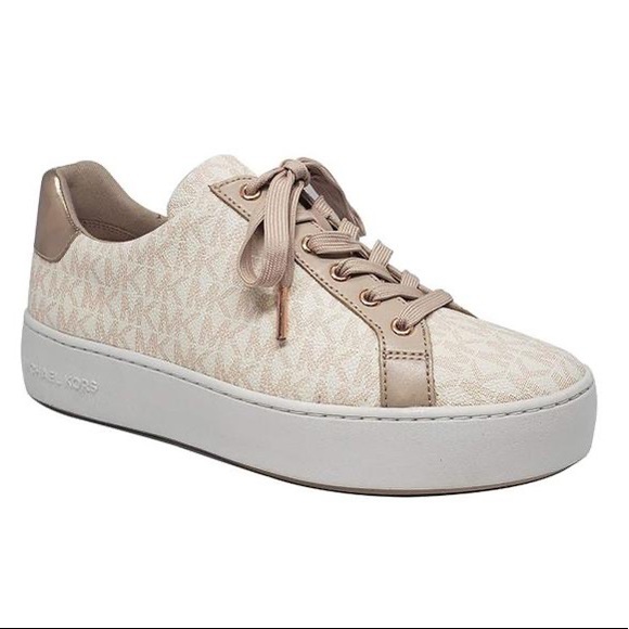 NEW MICHAEL KORS SOFT PINK POPPY SNEAKERS! - Picture 1 of 5